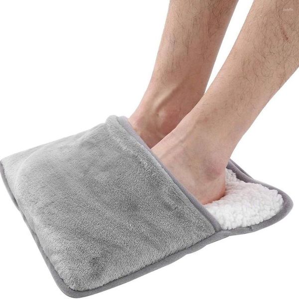 Captas de aquecimento de pés de carpetes de chinelos elétricos macios e confortáveis ​​de aquecimento de moda para pés de inverno para o interior