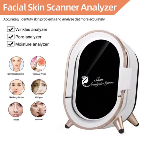 Outro equipamento de beleza verificador de pele na máquina analisadora digital problema de rosto verificar beleza com tablet pc