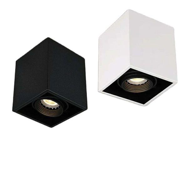 Luzes de teto de downlights lâmpadas LEDs de ponto único substituível GU10 10W Bulbos leves Decorações de lâmpadas quadradas leves iluminação para luzes de origem