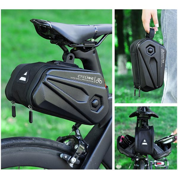 Paniers Bags West Bicking 2.6L de grande capacidade Bicicleta Bolsa de sela à prova de choque à prova de choques Tubo traseiro de cauda traseira Acessórios para bicicletas 230224