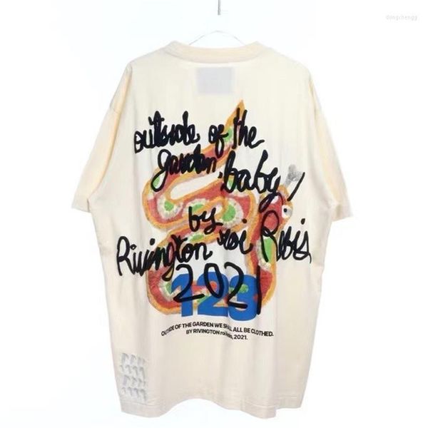 Magliette da uomo Oversize Vintage RRR123 Camicia Uomo Donna 1: 1 T-shirt di qualità Moda Casual Tee Graffiti Tops