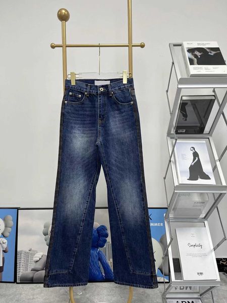 Jeans femininos novas cal￧as de jeans de ver￣o femininas cal￧as de pernas largas com cintura alta e virilha fina