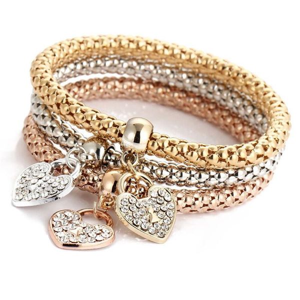 3pcs/set top elastico bracciale cristallo diamante corona di corona di vita cranio farfalla braccialetti braccialetti di braccialetti set di cuffie set di gioielli volontà e sabbia