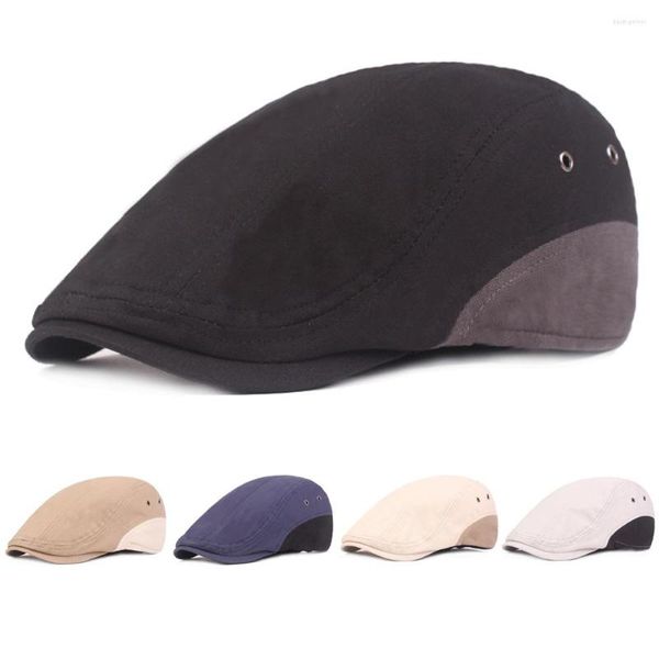 Berets Männer Frauen Baskenmütze Kappen Sommer Outdoor Nähte Farbe Hüte Fahren Golf Kappe HATCS0409