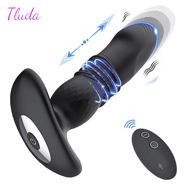 Plug vibrante newtelescopico Plug del vibratore anale VIBRATORI Wireless Remoto Sex Toys for Women Ass Ass Anal Dildo Prostate Massager Men Buttplug