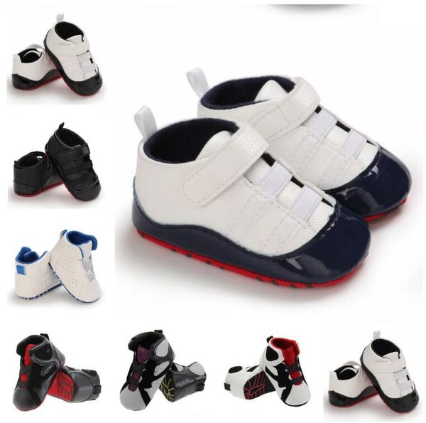 Bebek Ayakkabıları İlk Yürüteçler Erkekler ve Kızlar Yumuşak Bottom Vaftiz Tasarımcı Spor Ayakkabıları Birinci Sınıf Konfor Yürüyüş Bebek Toddler Ayakkabı