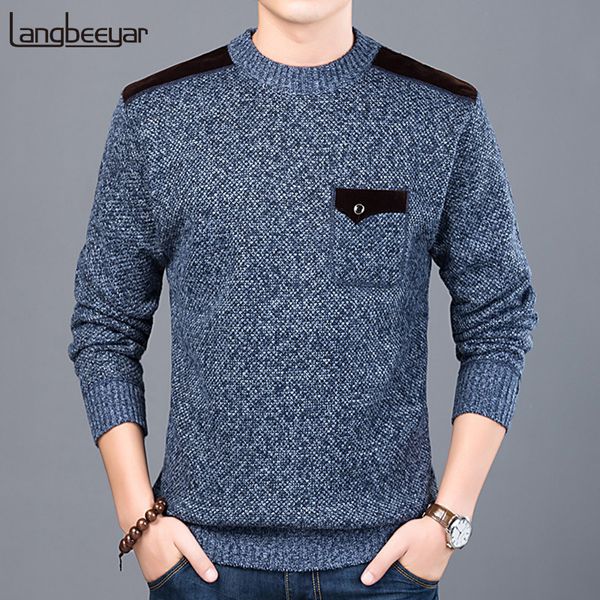 Camisetas masculinas Marca de moda suéter para pulôveres masculinos Slim Fit Jumpers Knitwear O-Gobes Autumn Coreano Casual Casual Male 230225