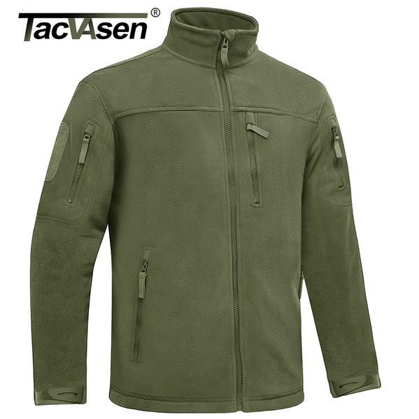 Giacche da uomo TACVASEN Giacca invernale in pile tattico Giacca da caccia militare militare da uomo Termica calda Sicurezza Zip intera Cappotti da lavoro da pesca Esterno 230225