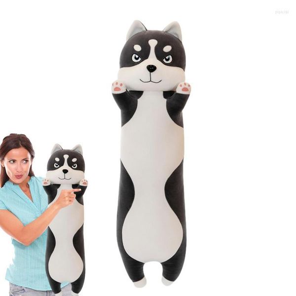 Yatak takımları köpek peluş yastık doldurulmuş hayvan bebek oyuncak 3d moda peluş kawaii uyku