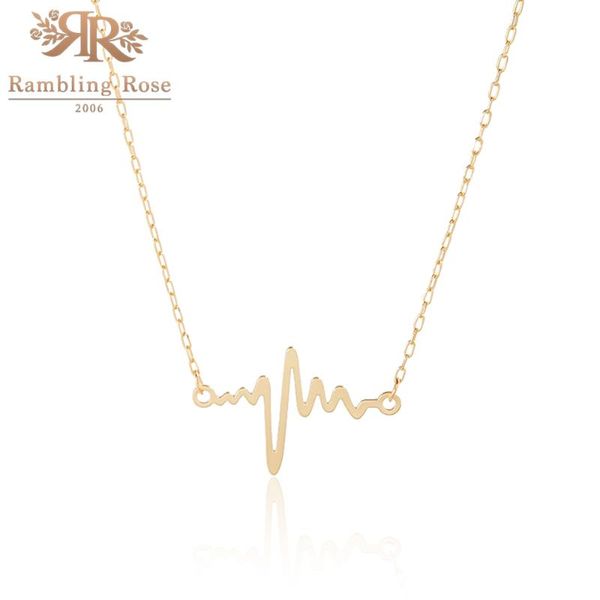 Ketten minimalistische einfache Halskette für Frauen Herzschlag Liebe Anhänger Gold Silber Farbe Schlüsselblatt Kette Halsketten Halsketten Halsketten Schmuck Schmuck