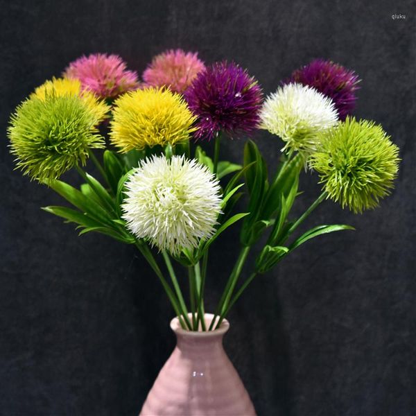 Dekorative Blumen 1/3 Stück Künstlicher Blumenstrauß Kunststoff Löwenzahnball Fake DIY Home Widding Dekoration Valentinstag Geschenke