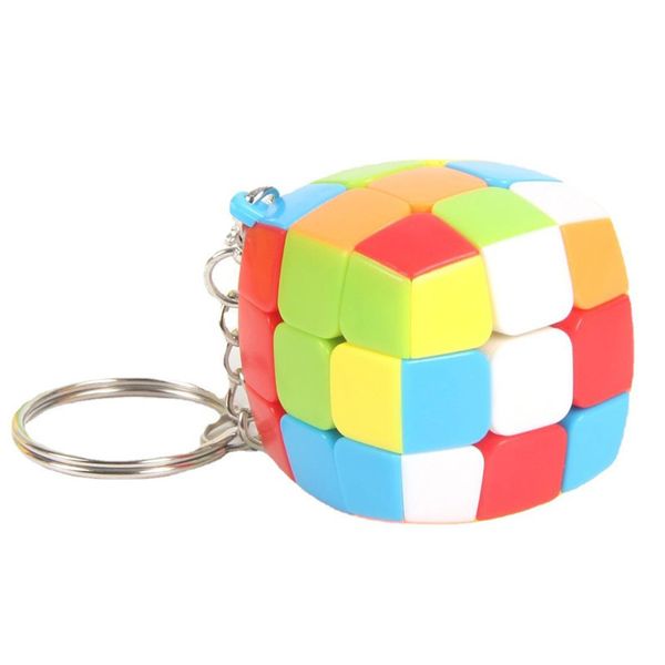 Mini 3x3x3 Magic Cube Kids Puzzle Toys Cubo para crianças Anti -estresse adulto Estudantes Educational Toys Keychain 1741