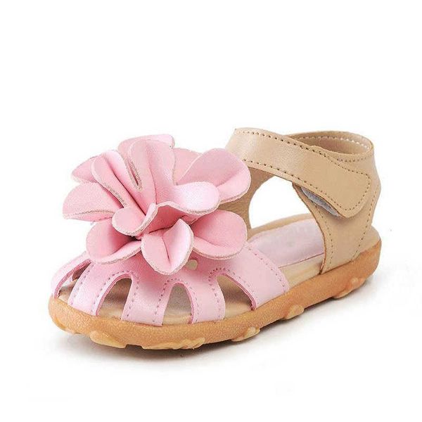 Sandali Nuovo Arrivo Estate Fresco Neonate Sandali Scarpe Antiscivolo Bambini Infantili Bambini Fiore Scarpe PU Pelle Taglia 2130 Z0225