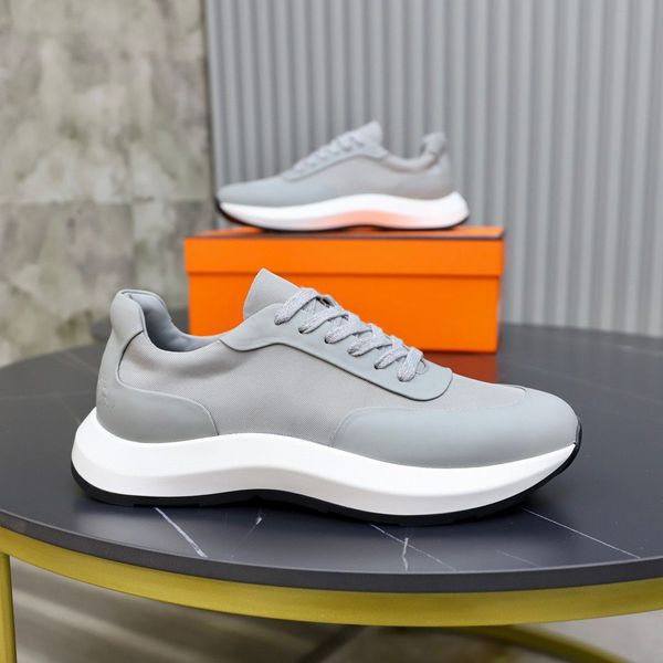 22FW Sport-Look Men Fairplay Sneaker Shoes Technial Canvas Calfskin Кожаная рубца Тренер обувь для обуви, покрытая подошвой комфортной, повседневная прогулка Eu38-46