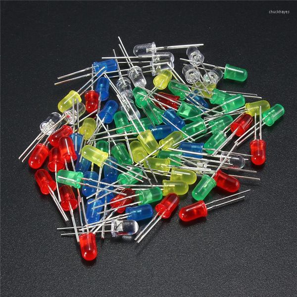 500pcs 5mm LED Diodo Assortiti Set Rosso Verde Blu Giallo Bianco Rotondo Diodi Emettitori Kit FAI DA TE Illuminazione