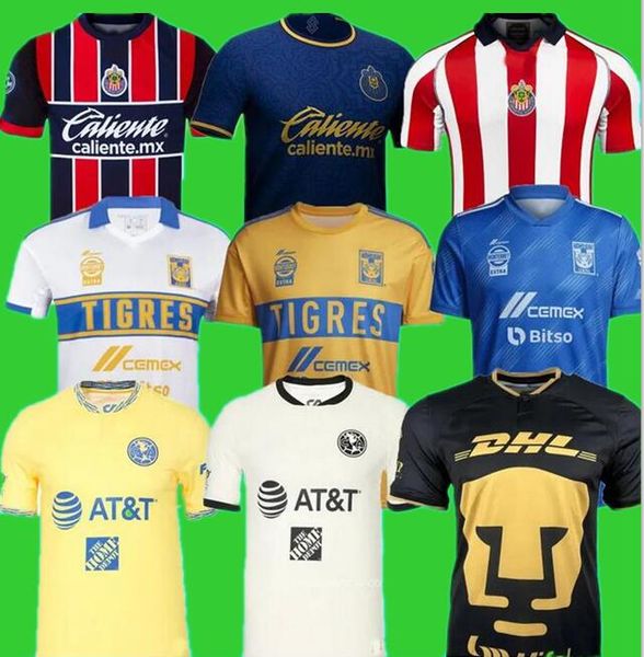 2023 2024 Chivas Guadalara Jerseys Club America 23 24 XOLOS GIGNAC TIGRES UANL Especial 200º Alexis Vega Luis Olivas Camiseta de Futbol Camisas de Futebol