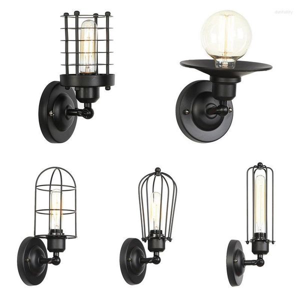 Lâmpadas de parede estilo moderno vintage azul claro banheiro preto acessórios de lâmpada fofa acabamentos led apliques retro