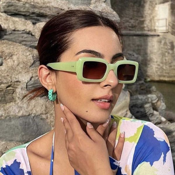 Óculos de sol Classic Black Square Sunglasses Women Brand Small Retangle Frame Sun Glasses Travel Eyewear Shades UV400 Oculos Lunette de Sol G230225