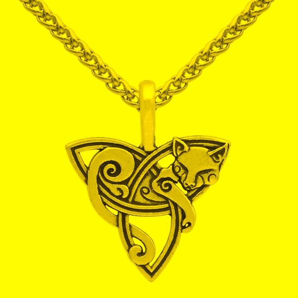 Colares pendentes Viking Colar Triquetra Fenrir Men, Jóias de Jóias de Jóias de Jóias de Jóias Supernaturais de Amuleto NotPenda