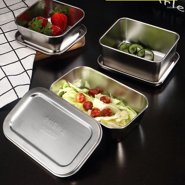 Geschirrsets Sätze Custom Lunch Box für Kinderbehälter Bento 304 Thermal Metallbestand aus Edelstahl aus Edelstahl.
