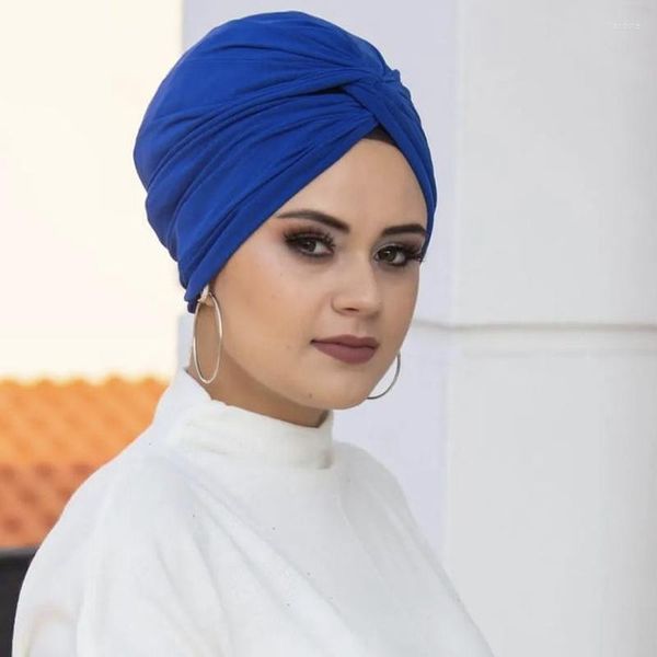Ethnische Kleidung, weiche, gedrehte Turban-Mütze, einfarbige Damen-Kopfwickel, Damen-Mützen, muslimische Innen-Hijabs, Islam-Kopftuch, Motorhaube, Indien