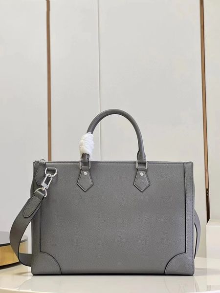 Luis Vuittons Lvse New Grey Sage Mens Mens Computer Bag Cross Viton Grain Cow Leather M30856 Slim Torptame