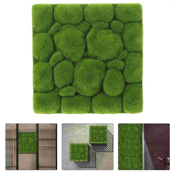 Декоративные цветы мох стена искусственный декор поддельные зеленые растения искусственные коврики