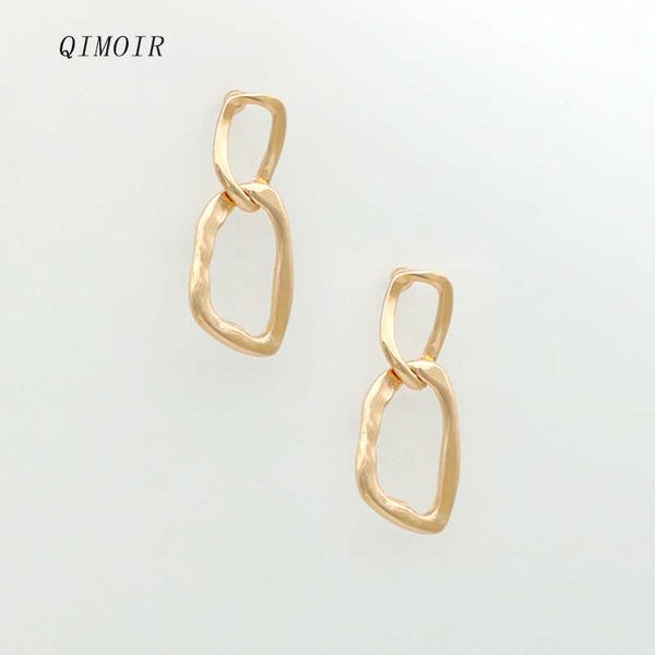 Fascino irregolare moda orecchini pendenti in lega di zinco semplice vuoto nuovi stili per le donne trendy post base anello orecchio ragazza gioielli in oro C7 G230225