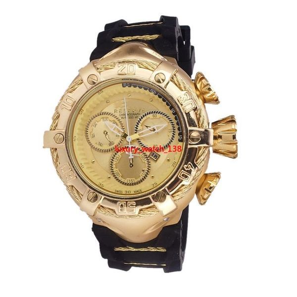 TA001 Luxury Gold Watches Men Sport Quartz Watch Watch Hronograph Auto Date Rubber Band Watch Watch for Male Gift