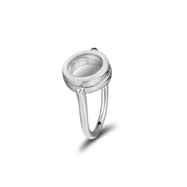 Кластерные кольца Кольцо плавающее медальон neward anel feminino 925 ювелирные изделия стерлингового серебряного серебра Аниллос Мойер Свадебное обручание Baguescluster