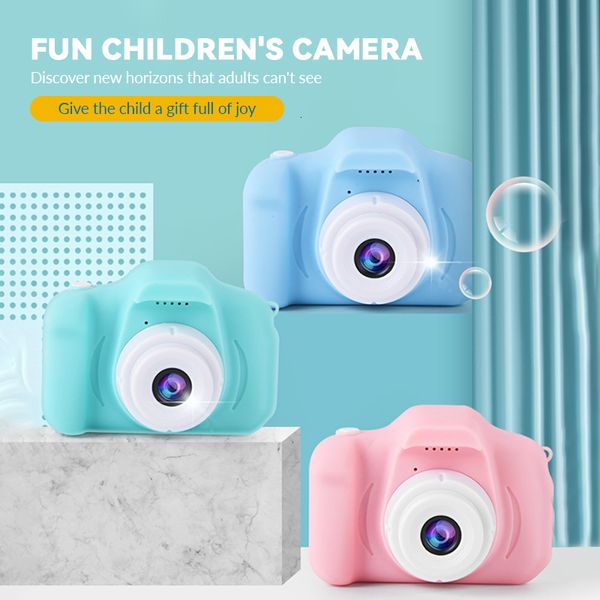 Câmeras de brinquedo Kids Digital HD Cartoon Câmera Mini brinquedos educacionais para crianças Presentes de aniversário menina 1080p Vídeo em miniatura de câmera pequena 230225