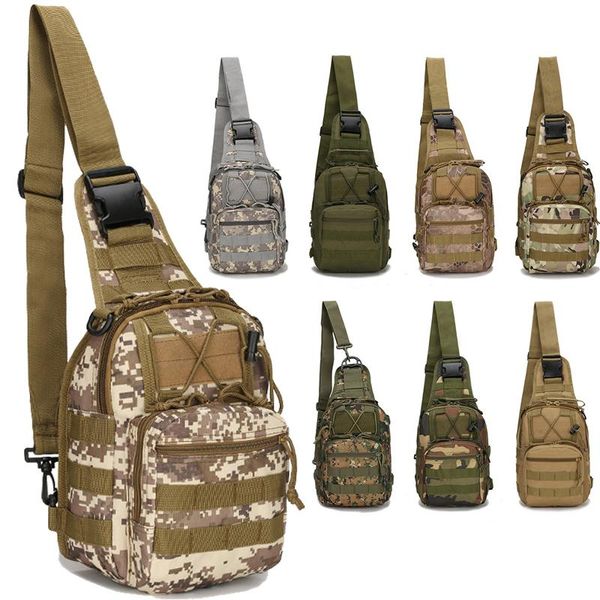 Outdoor -Taschen Männer Taktische Umhängetasche Sling Crossbody Rucksäcke für Campingreisen Wanderjagd 5L wasserdichte 600D Oxford Militär