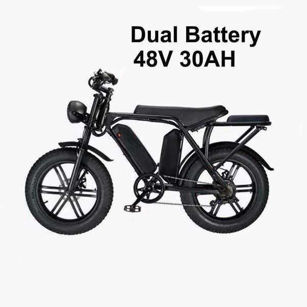 Elektrikli Bisiklet 1000W V8 OUXI Elektrikli Bisiklet Elektrik Motosiklet Elektrikli Bisiklet 48V 30AH Elektrikli Araç Motosiklet Arka Koltuk