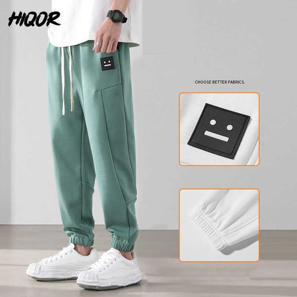 Calças masculinas Hiqor 2023 Nova primavera Sorto Sorto Sorto Homem Casual Loue Casual Regular Brand Sports Sports Trousher com pés agrupados M5XL Z0225