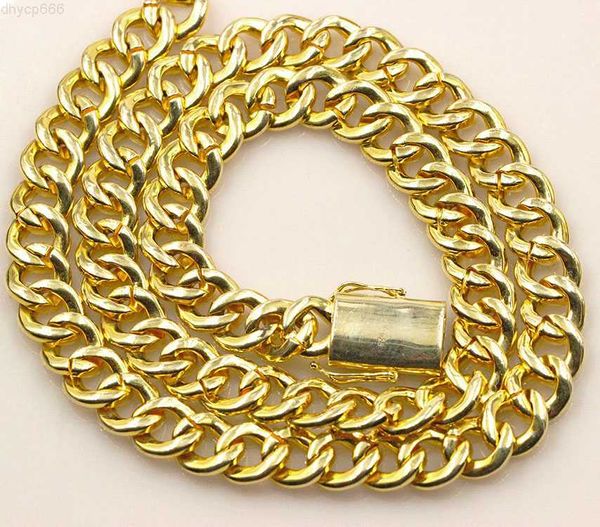 L'oro giallo di prezzo di fabbrica 18K ha placcato la collana della catena a maglia del diamante del corindone dei monili della catena cubana del rame dei monili