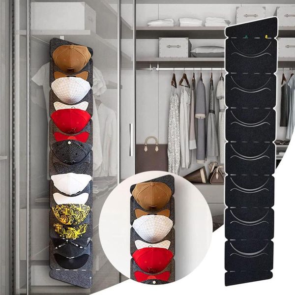 Bolsas de armazenamento Baseball Cap rack Porta de parede traseira pendurada prateleiras de grande capacidade Hat stand stand stand Bedroom Organizador