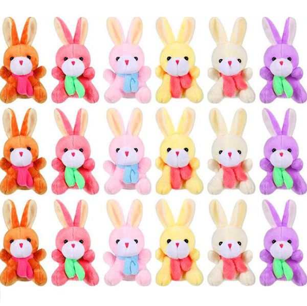 10cm Coniglio Peluche Giocattoli di Pasqua Ciondolo Coniglietto Decorazioni per il giorno di Pasqua Animali di peluche Peluche per ragazze