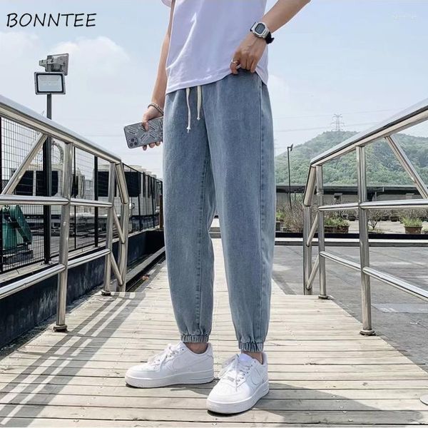 Jeans da uomo Pantaloni alla caviglia in denim Harem con coulisse Moda Pantaloni da jogging stile coreano Harajuku High Street Adolescenti Tempo liberoUomo