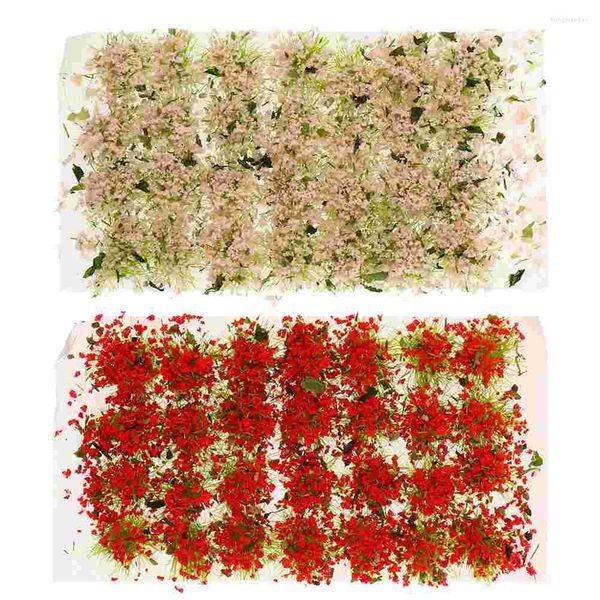 Fiori decorativi Modello Ciuffi Fiore Miniatura Sabbia artificiale Vegetazione Tavolo Gruppi di grappoli Grappoli Terreno Decorazioni ferroviarie statiche