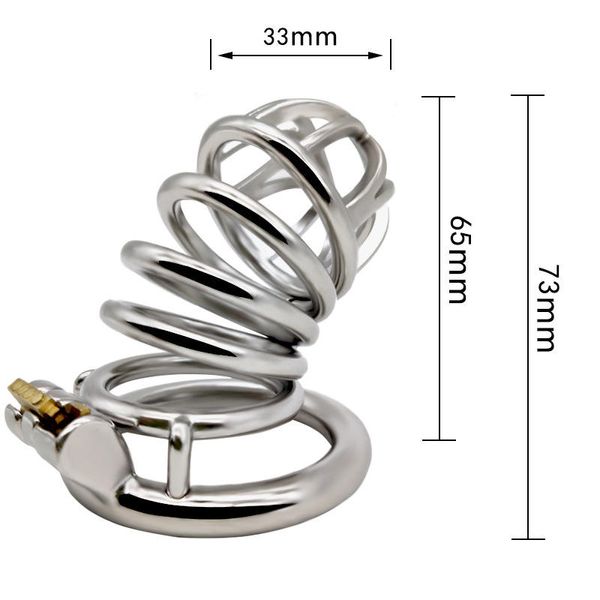 Neue männliche Keuschheitsschloss Metall Peniskäfig hochwertiger Edelstahlkäfig feiner Ring SM Spielzeug Spielzeug Sexsklaven Gear