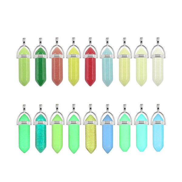 Carm Charms DVR Charms por atacado Destaque colorido luminoso de pedra hexagona