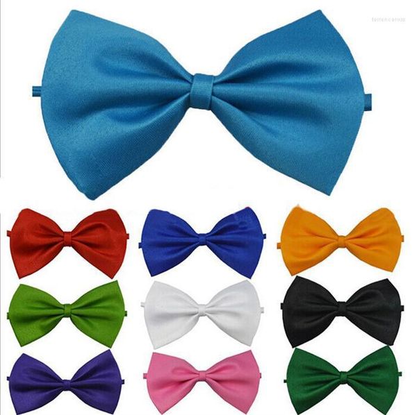 Arco lanche masculino bebê smoktie ajustável Bowtie Classic Solid Color Imitação