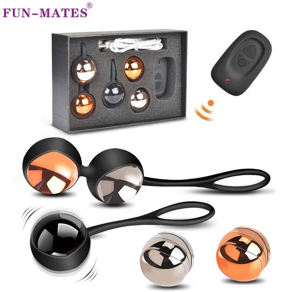 Uova / proiettili Peso Kegel Ball Vibratore Wireless Remote Geisha Stringere la vagina Esercizio Ben Wa Uovo vibrante Giocattolo del sesso per le donne 230227