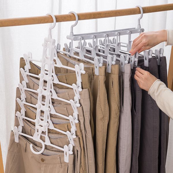 Cabides racks roupas cabide rack organizador de armário de guarda -roupa para calças para calças ganchos de parede armários de vestiários armários de quarto 230227