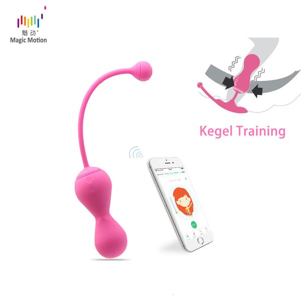 Ovos/balas Kegel Pelvic Muscle Trainer Ball Wireless Vibrator App Controle remoto pós -parto Vagina aperte Ben Wa Toys Sex for Women 230227