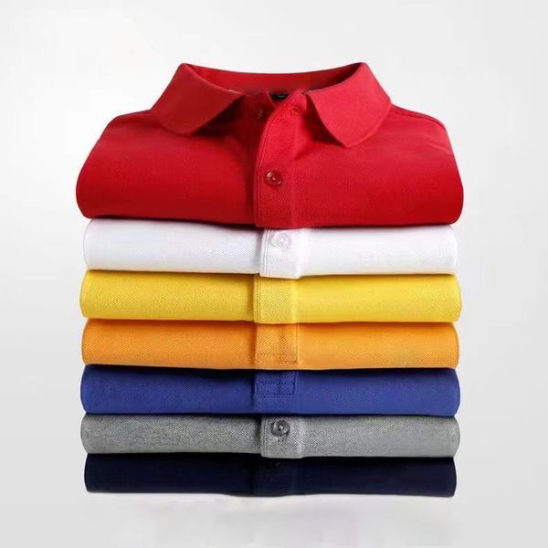 Polo da uomo firmata estiva T-shirt da lavoro polo formale manica corta casual T-shirt da uomo multicolore ricamo pesce golf tshirt poloshirt