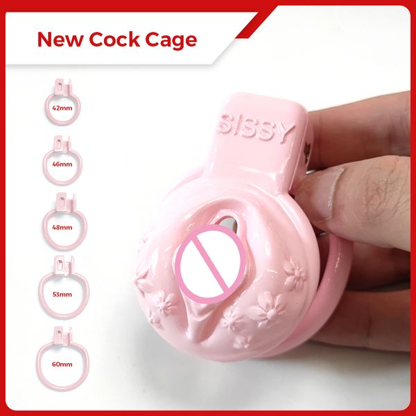 Cockring Dispositivi di castità maschile Sissy BDSM Figa Vaginal Cock Cage Small Bondage Lock Slave Penis Ring Sex Shop 18 Gay Ladyboy Toys 230227