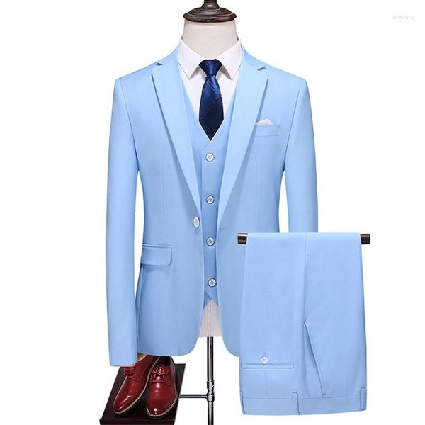 Ternos masculinos homens Men Wedding Formal Ocidental Para o homem do homem (colete de calças de jaqueta) vestido de noivo de negócios