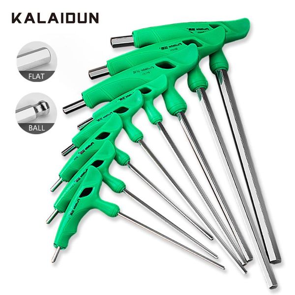 Utensili manuali KALAIDUN 8 pezzi di chiavi esagonali set di chiavi a brugola a forma di T dadi 2-10 mm chiave universale per auto riparazione portatile per uso domestico