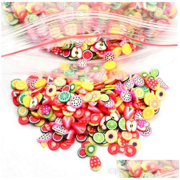 Adesivi Decalcomanie 1000 Pz Frutta Animali Fiori 3D Chiodo Donne Ragazze Colorf Decorazioni dei cartoni animati Fimo Clay Series Drop Delivery Healt Dhtwy